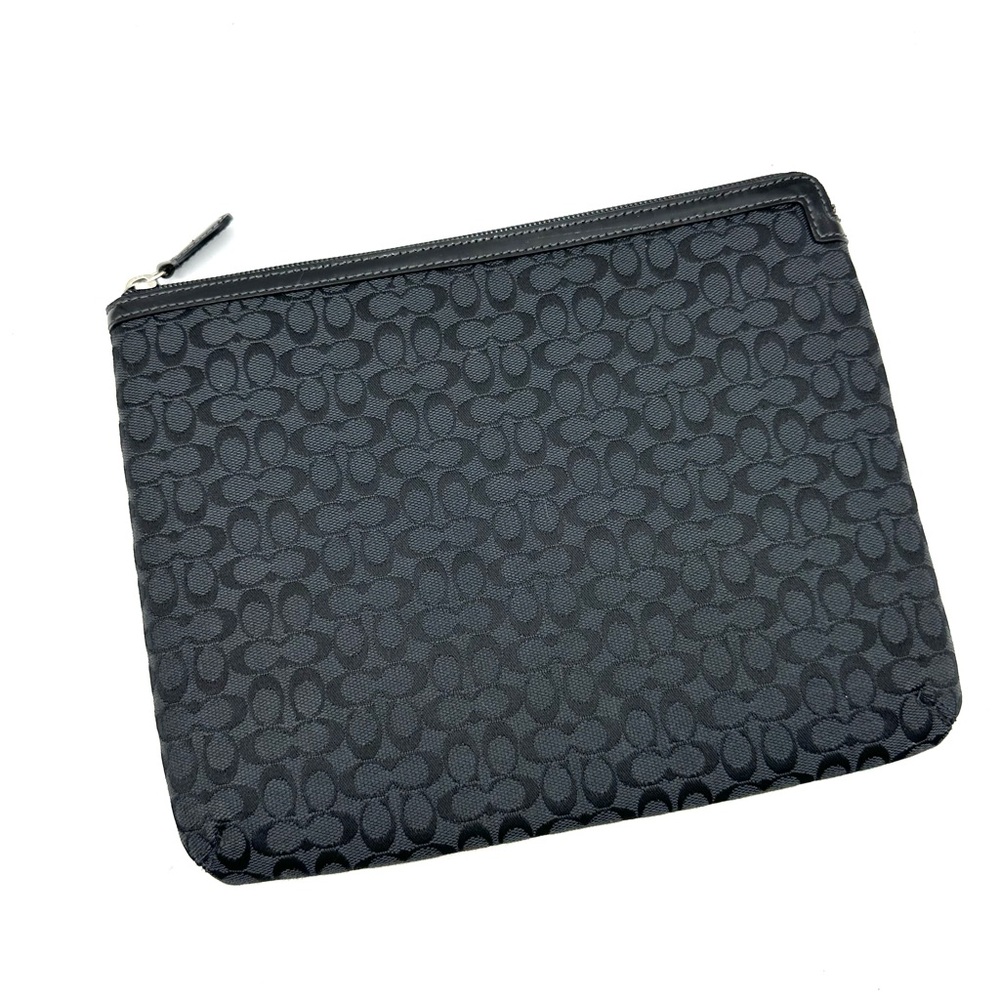 Coach Tablet Sleeve – Black Canvas (Style F61035) - Picture 3 of 5